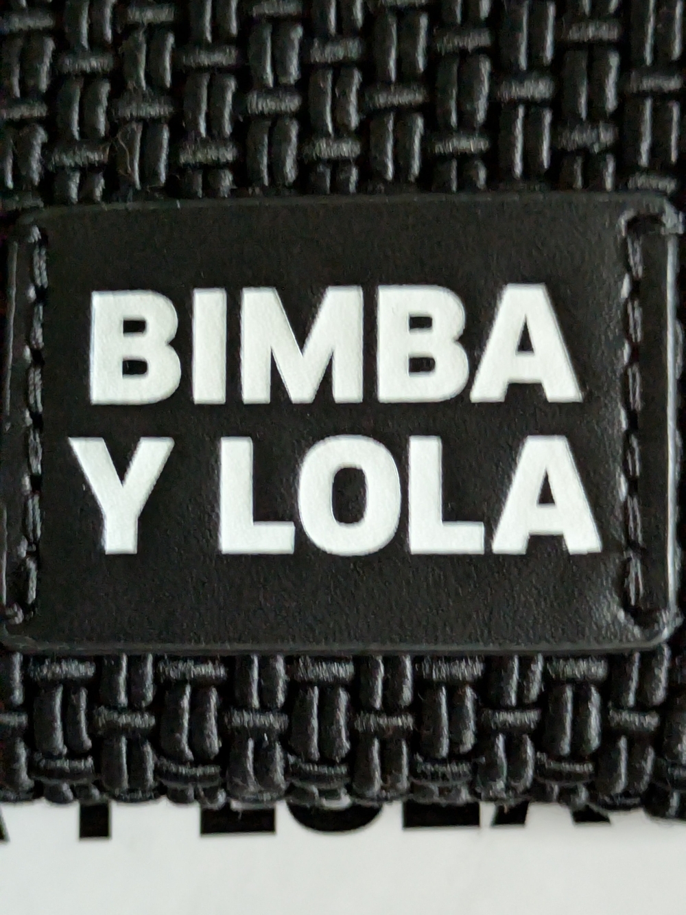 Bimba y Lola Black Woven Shoulder Bag